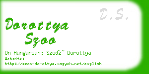 dorottya szoo business card